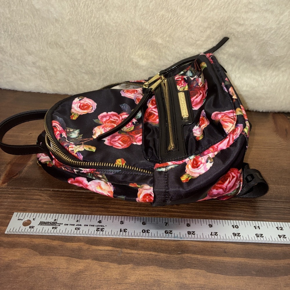 Juicy Couture Mini Backpack Romantic Rose Nylon Floral Small Handbag Purse EUC - Picture 12 of 12